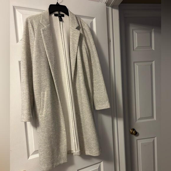 Long Light Grey Coat - Picture 2 of 4